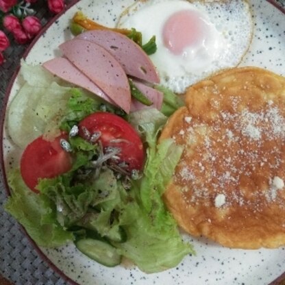 休みなので食べたい物をコラボ❤️カルシウムに食いつく私(笑）粉と両方入れて嬉し美味♪ドレミ3ちゃん佐藤ゆらちゃんとバランス良く❤️